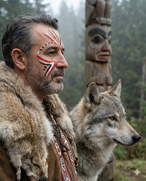 Imagem do prompt Indio_com_lobo