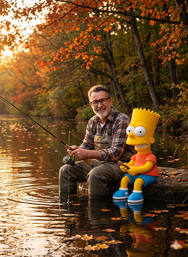 Imagem do prompt Bart_pescando