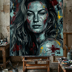 Imagem do prompt Rosto_arte_teladepintura