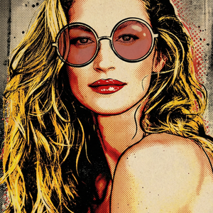 Imagem do prompt Rosto_efeito_create bold popart poster illustration