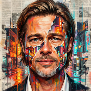 Imagem do prompt Rosto_surreal_create highly detailed mixedmedia portrait