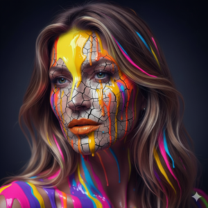 Imagem do prompt Rosto_surreal_create hyperdetailed portrait exact same
