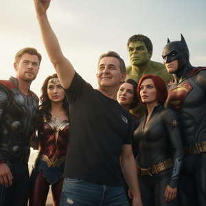 Imagem do prompt Selfie_hyperrealistic cinematic group selfie scene